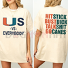 Miami "Hard-Hit" Defense T-Shirt by Dog Mom Hat