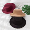 Winter Autumn Woolen Women Men Fedora Hats Fashionable Women Classic Wide Brim Fedora Hat Adjustable Big Fedoras Hat Luxury Brim Fedora Hat Summer Men Classic Hat by Stevvex