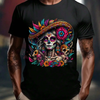 La Catrina T-Shirt - Unisex Día de Muertos Sugar Skull Tee, Elegant Day of the Dead Women's Graphic by Dog Mom Hat