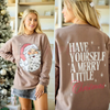 SALE! "Have Yourself A Merry Little Christmas Mocha" Graphic Sweatshirt – Cozy Holiday Coffee Top by Dog Mom Hat