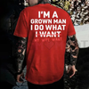 "I'm A Grown Man I Do What My Wife Want" Funny T-Shirt by Dog Mom Hat