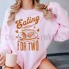 "Eating for Two" Thanksgiving Pregnancy Announcement Sweatshirt by Dog Mom Hat