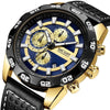 Luxury Men Fashion Watches Quartz Wrist Watches Military Casual Leather Strap Waterproof Elegant Watch by Stevvex