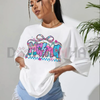 Women’s Artistic Floral Pattern T-Shirt by Dog Mom Hat