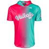 Watermelon Walkoffs Baseball HyperMAX Short Sleeve Hoodie by Seamhead Swag