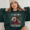 'Yo Solo Vine A Pistear' Ugly Christmas Style Sweatshirt by Dog Mom Hat