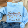 "She's from Texas" Embroidered Sweatshirt by Dog Mom Hat