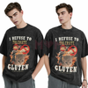 "I Refuse To Tolerate Gluten" Washed T-Shirt by Dog Mom Hat