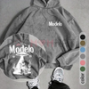 UFO and Western Cowboy Men's Street Retro Style Washed Hooded by Dog Mom Hat