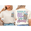 Mental Health T-Shirt – "Iced Coffee & My Brain" Graphic Tee by Dog Mom Hat