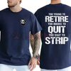"Too Young To Retire, Too Broke To Quit" Funny T-Shirt by Dog Mom Hat