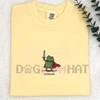 Huzzah Frog with Sword Tee – Embroidered Medieval Frog Shirt by Dog Mom Hat