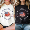 America 250th Anniversary T-Shirt – Vintage 1776 USA Flag Graphic Tee by Dog Mom Hat