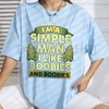 "I Am A Simple Man, I Like Doobies And Boobies" 420 Slogan T-Shirt – Funny Unisex Cotton Top by Dog Mom Hat