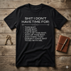 "SHIT I DON'T HAVE TIME FOR" Relaxed Men's Tee by Dog Mom Hat