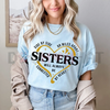 "Side By Side Sisters" T-Shirt – Retro Floral Graphic Tee by Dog Mom Hat