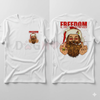 FREEDOM Defiant Santa Claus Print Men's T-Shirt – Unisex Political Statement Tee by Dog Mom Hat