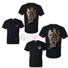 Firefighter Skull Coffin Graphic Tee – Edgy Gothic Statement Design, 2 Sides, Bold Wear For First Responders, Fire Department Apparel by Dog Mom Hat