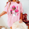 Black Women African American Fight Breast Cancer Pink Ribbon T-Shirt by Dog Mom Hat
