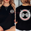 "PROUD DISAPPOINTMENT" Defiant Bone Hand Graphic Crewneck Tee by Dog Mom Hat
