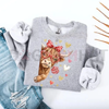 Valentine Highland Cow Sweatshirt by Dog Mom Hat