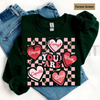 Cute Teacher Valentine Sweatshirt by Dog Mom Hat