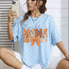 Thankful Mama Coquette Thanksgiving T-Shirt - Pumpkin Spice Fall Graphic Tee, Trendy Women's Holiday Shirt, Coquette Aesthetic Top
