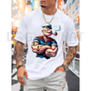 Popeye The Sailor Man Printed T-Shirt – Men's Urban Casual, Unisex Short Sleeve Crew Neck Tee by Dog Mom Hat