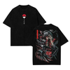 Itachi-Inspired Washed T-Shirt – Vintage Heavy Cotton Anime Tee for Fans of Shadowed Heroes & Classic Japanese Animation by Dog Mom Hat