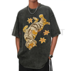 Lazy Tiger Unisex Vintage Washed T-Shirt – Funny Retro Streetwear Tee Gift for Him/Her by Dog Mom Hat
