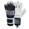 ONEKEEPER FUSION Contact Black - Black and White Hybrid Cut Pro-Level Goalkeeper Gloves