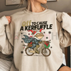 "Off to Cause a Kerfuffle" Frog Christmas Sweatshirt by Dog Mom Hat