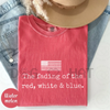 Fading American Flag Graphic Shirt – Comfort Colors® Unisex Streetwear Tee by Dog Mom Hat