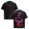 Beelzemon x Impmon T-Shirt – Digimon Vintage Washed Oversized Heavy Cotton Anime Tee by Dog Mom Hat