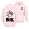 USMC Semper Fidelis Marine Corps Hoodie – Classic USMC 250th Eagle Globe Anchor Pullover by Dog Mom Hat