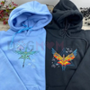 "Fire and Ash" Embroidered Hoodie by Dog Mom Hat
