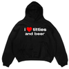 "I Love Titties and Beer" Hoodie by Dog Mom Hat