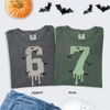 6/7 Comfort Colors Couple Halloween Matching Shirt – Trendy TikTok Six Seven Meme Pumpkin Costume Tee by Dog Mom Hat