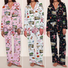 Women's Elegant Christmas Pajama Set – Long Sleeve Top & Pants, Comfortable Home Wear, Cute Holiday Gift Idea by Dog Mom Hat