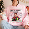 "Delightful Derek" Christmas Sweatshirt by Dog Mom Hat
