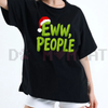 "Eww People" Christmas T-Shirt – Santa Hat Grinch Inspired Anti-Social Holiday Design by Dog Mom Hat