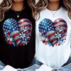 American Flag Heart Design T-Shirt by Dog Mom Hat