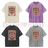 Wayii Fashion Acid Wash Vintage "The Heavens" Tiger T-Shirt by Dog Mom Hat