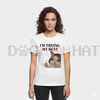 "I'm Trying My Best" Funny Crying Cat Meme T-Shirt by Dog Mom Hat