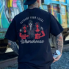 "Support Your Local Whorehouse" Back Side Printed T-shirt by Dog Mom Hat