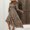 Retro Geometric Print Maxi Dress by FitiqueFit