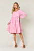 Light Green Double Take Full Size V-Neck Sleeve Tiered Dress with Pockets Elegant & Comfortable Casual Dress by Stevvex