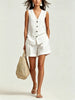 Women's Sleeveless Vest Top & Shorts Set by FitiqueFit