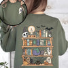 "Reading Ghost" Halloween Sweatshirt - Front & Back Teacher Boo Tee by Dog Mom Hat