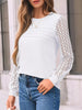 Lace Sleeve Crew Neck T-Shirt by Simply Love
